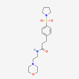 N-[2-(4-morpholinyl)ethyl]-3-[4-(1-pyrrolidinylsulfonyl)phenyl]propanamide