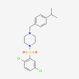 molecular formula C20H24Cl2N2O2S B4609342 1-[(2,5-dichlorophenyl)sulfonyl]-4-(4-isopropylbenzyl)piperazine 