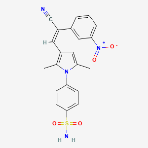 4-{3-[2-cyano-2-(3-nitrophenyl)vinyl]-2,5-dimethyl-1H-pyrrol-1-yl}benzenesulfonamide