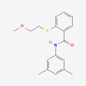 N-(3,5-dimethylphenyl)-2-[(2-methoxyethyl)thio]benzamide