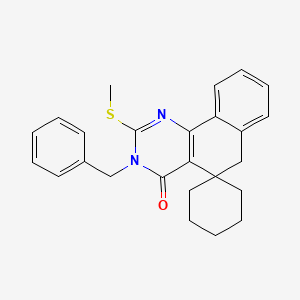 molecular formula C25H26N2OS B4609415 3-benzyl-2-(methylthio)-3H-spiro[benzo[h]quinazoline-5,1'-cyclohexan]-4(6H)-one 