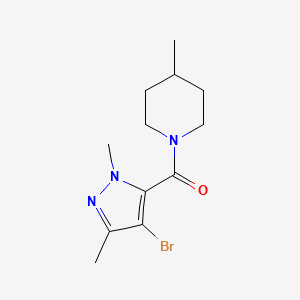 1-[(4-bromo-1,3-dimethyl-1H-pyrazol-5-yl)carbonyl]-4-methylpiperidine