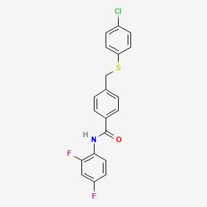 4-{[(4-chlorophenyl)thio]methyl}-N-(2,4-difluorophenyl)benzamide