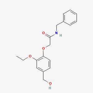 molecular formula C18H21NO4 B4609455 N-benzyl-2-[2-ethoxy-4-(hydroxymethyl)phenoxy]acetamide 