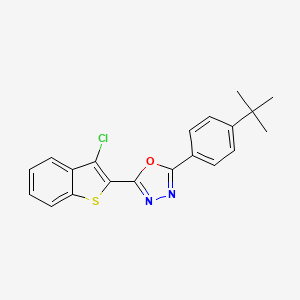 2-(4-tert-butylphenyl)-5-(3-chloro-1-benzothien-2-yl)-1,3,4-oxadiazole