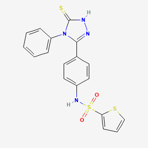 N-[4-(4-phenyl-5-thioxo-4,5-dihydro-1H-1,2,4-triazol-3-yl)phenyl]-2-thiophenesulfonamide