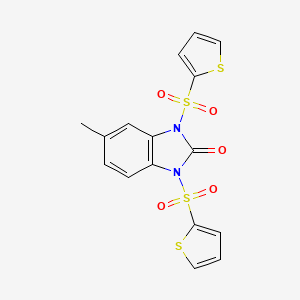 5-methyl-1,3-bis(2-thienylsulfonyl)-1,3-dihydro-2H-benzimidazol-2-one