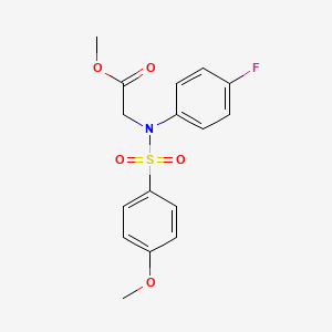 methyl N-(4-fluorophenyl)-N-[(4-methoxyphenyl)sulfonyl]glycinate