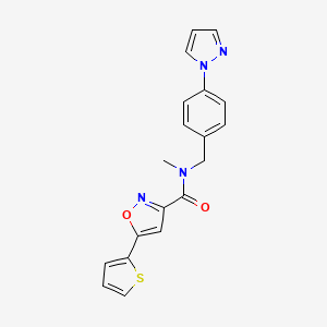 N-methyl-N-[4-(1H-pyrazol-1-yl)benzyl]-5-(2-thienyl)-3-isoxazolecarboxamide