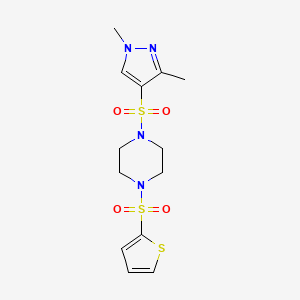 1-[(1,3-dimethyl-1H-pyrazol-4-yl)sulfonyl]-4-(2-thienylsulfonyl)piperazine