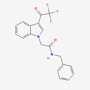 N-benzyl-2-[3-(trifluoroacetyl)-1H-indol-1-yl]acetamide