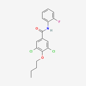 4-butoxy-3,5-dichloro-N-(2-fluorophenyl)benzamide