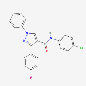 N-(4-chlorophenyl)-3-(4-fluorophenyl)-1-phenyl-1H-pyrazole-4-carboxamide