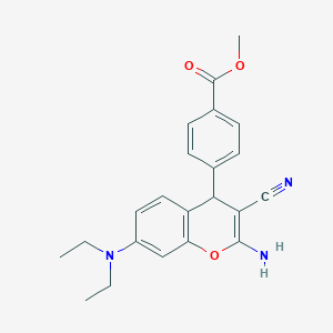 methyl 4-[2-amino-3-cyano-7-(diethylamino)-4H-chromen-4-yl]benzoate