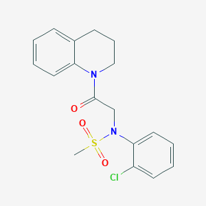 N-(2-chlorophenyl)-N-[2-(3,4-dihydro-1(2H)-quinolinyl)-2-oxoethyl]methanesulfonamide