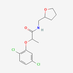 molecular formula C14H17Cl2NO3 B4609640 2-(2,5-二氯苯氧基)-N-(四氢-2-呋喃甲基)丙酰胺 