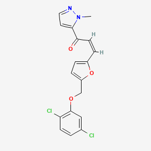 3-{5-[(2,5-dichlorophenoxy)methyl]-2-furyl}-1-(1-methyl-1H-pyrazol-5-yl)-2-propen-1-one