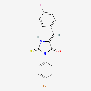 molecular formula C16H10BrFN2OS B4609652 3-(4-溴苯基)-5-(4-氟苄叉)-2-硫代-4-咪唑烷酮 