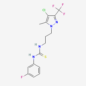 N-{3-[4-chloro-5-methyl-3-(trifluoromethyl)-1H-pyrazol-1-yl]propyl}-N'-(3-fluorophenyl)thiourea