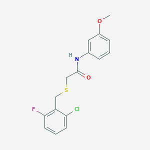 molecular formula C16H15ClFNO2S B4609665 2-[(2-chloro-6-fluorobenzyl)thio]-N-(3-methoxyphenyl)acetamide 