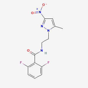 2,6-difluoro-N-[2-(5-methyl-3-nitro-1H-pyrazol-1-yl)ethyl]benzamide