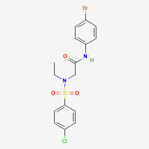 N~1~-(4-bromophenyl)-N~2~-[(4-chlorophenyl)sulfonyl]-N~2~-ethylglycinamide