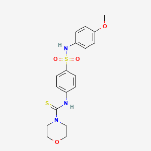 N-(4-{[(4-methoxyphenyl)amino]sulfonyl}phenyl)-4-morpholinecarbothioamide