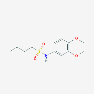 molecular formula C12H17NO4S B4609832 N-(2,3-二氢-1,4-苯并二氧杂环-6-基)-1-丁烷磺酰胺 