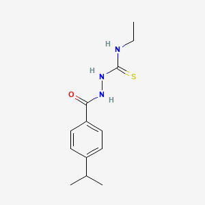 molecular formula C13H19N3OS B4609847 N-ethyl-2-(4-isopropylbenzoyl)hydrazinecarbothioamide 