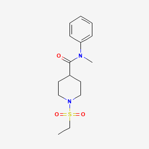 molecular formula C15H22N2O3S B4609878 1-(乙磺酰基)-N-甲基-N-苯基-4-哌啶甲酰胺 