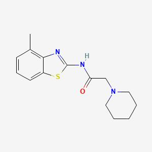 N-(4-methyl-1,3-benzothiazol-2-yl)-2-(1-piperidinyl)acetamide