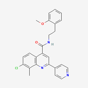 7-chloro-N-[2-(2-methoxyphenyl)ethyl]-8-methyl-2-(4-pyridinyl)-4-quinolinecarboxamide