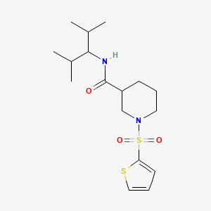 N-(1-isopropyl-2-methylpropyl)-1-(2-thienylsulfonyl)-3-piperidinecarboxamide