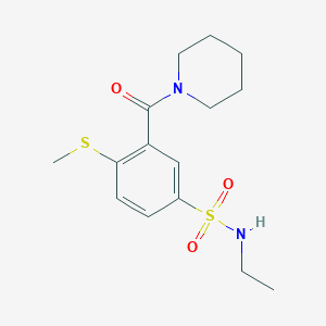 N-ethyl-4-(methylthio)-3-(1-piperidinylcarbonyl)benzenesulfonamide