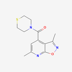 3,6-dimethyl-4-(4-thiomorpholinylcarbonyl)isoxazolo[5,4-b]pyridine