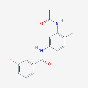 molecular formula C16H15FN2O2 B4609961 N-[3-(acetylamino)-4-methylphenyl]-3-fluorobenzamide 