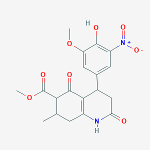 methyl 4-(4-hydroxy-3-methoxy-5-nitrophenyl)-7-methyl-2,5-dioxo-1,2,3,4,5,6,7,8-octahydro-6-quinolinecarboxylate