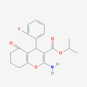 isopropyl 2-amino-4-(2-fluorophenyl)-5-oxo-5,6,7,8-tetrahydro-4H-chromene-3-carboxylate