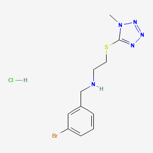 molecular formula C11H15BrClN5S B4609996 盐酸N-(3-溴苄基)-2-[(1-甲基-1H-四唑-5-基)硫代]乙胺 