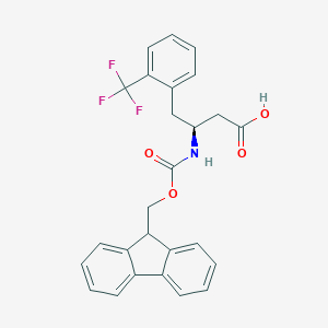 B046100 (S)-3-((((9H-Fluoren-9-yl)methoxy)carbonyl)amino)-4-(2-(trifluoromethyl)phenyl)butanoic acid CAS No. 270065-75-3