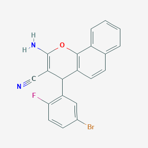 2-amino-4-(5-bromo-2-fluorophenyl)-4H-benzo[h]chromene-3-carbonitrile