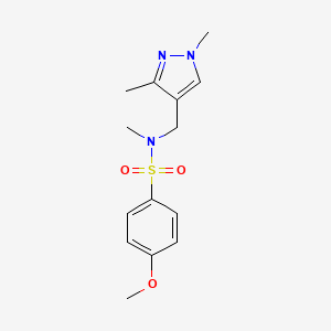 N-[(1,3-dimethyl-1H-pyrazol-4-yl)methyl]-4-methoxy-N-methylbenzenesulfonamide