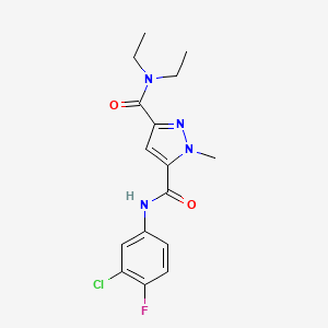 N~5~-(3-chloro-4-fluorophenyl)-N~3~,N~3~-diethyl-1-methyl-1H-pyrazole-3,5-dicarboxamide