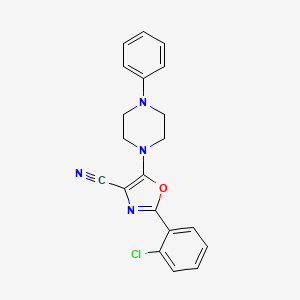 2-(2-chlorophenyl)-5-(4-phenyl-1-piperazinyl)-1,3-oxazole-4-carbonitrile