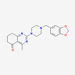 2-[4-(1,3-benzodioxol-5-ylmethyl)-1-piperazinyl]-4-methyl-7,8-dihydro-5(6H)-quinazolinone