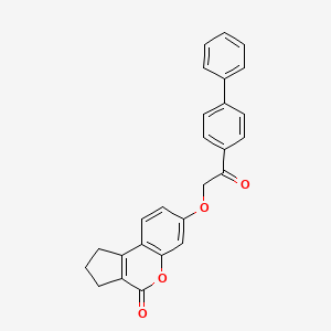 molecular formula C26H20O4 B4610092 7-[2-(4-联苯基)-2-氧代乙氧基]-2,3-二氢环戊[c]色烯-4(1H)-酮 CAS No. 6241-44-7