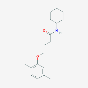 molecular formula C18H27NO2 B4610099 N-cyclohexyl-4-(2,5-dimethylphenoxy)butanamide 