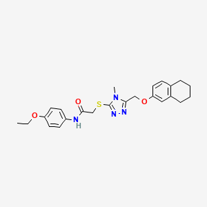 N-(4-ethoxyphenyl)-2-({4-methyl-5-[(5,6,7,8-tetrahydro-2-naphthalenyloxy)methyl]-4H-1,2,4-triazol-3-yl}thio)acetamide