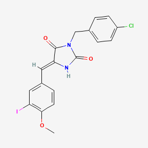 molecular formula C18H14ClIN2O3 B4610119 3-(4-氯苄基)-5-(3-碘-4-甲氧基苄亚基)-2,4-咪唑烷二酮 