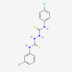 molecular formula C14H12ClFN4S2 B4610122 N-(4-chlorophenyl)-N'-(3-fluorophenyl)-1,2-hydrazinedicarbothioamide 